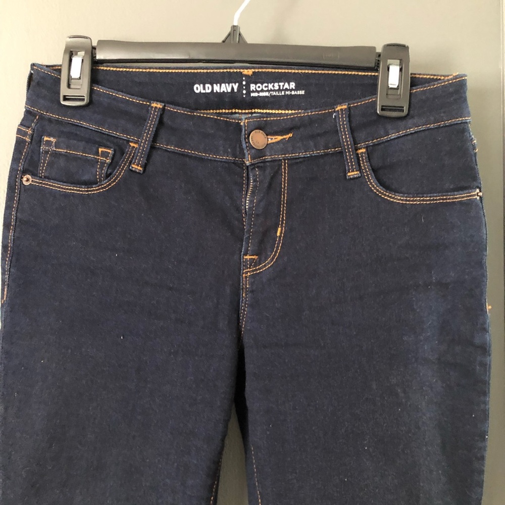 Old Navy • Rockstar Mid Rise Skinny Jeans